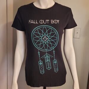 Fall Out Boy XIV Dreamcatcher Band T-Shirt Womens Medium Alternative Band Black
